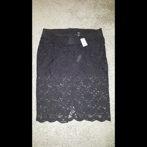 Plus size lace a-line skirt